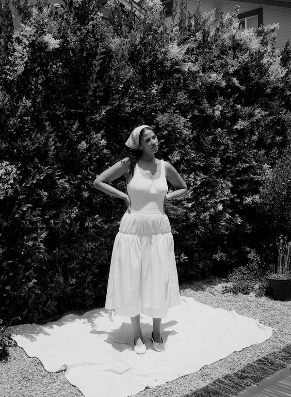 Maria Stanley SCARF - bone plaid