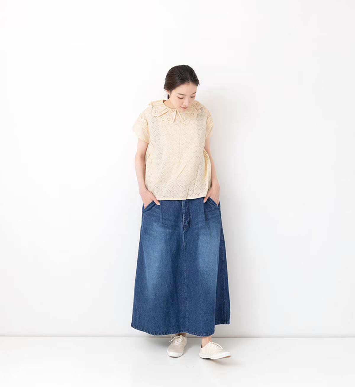 Veritecoeur ST-187 Denim JP Skirt Dress - Image 1 of 3