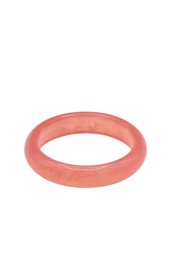 Seree Silk Collection Blush Jade Stone Bangle - Pink