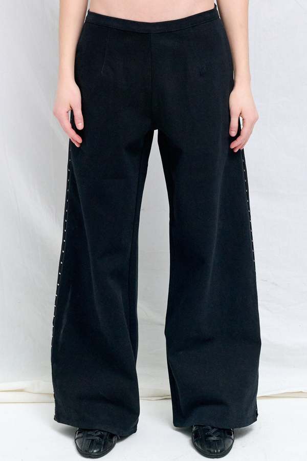 Assembly Black Denim Side Hook Clean Pant Pants Assembly Black Denim Side Hook Clean Pant Pants