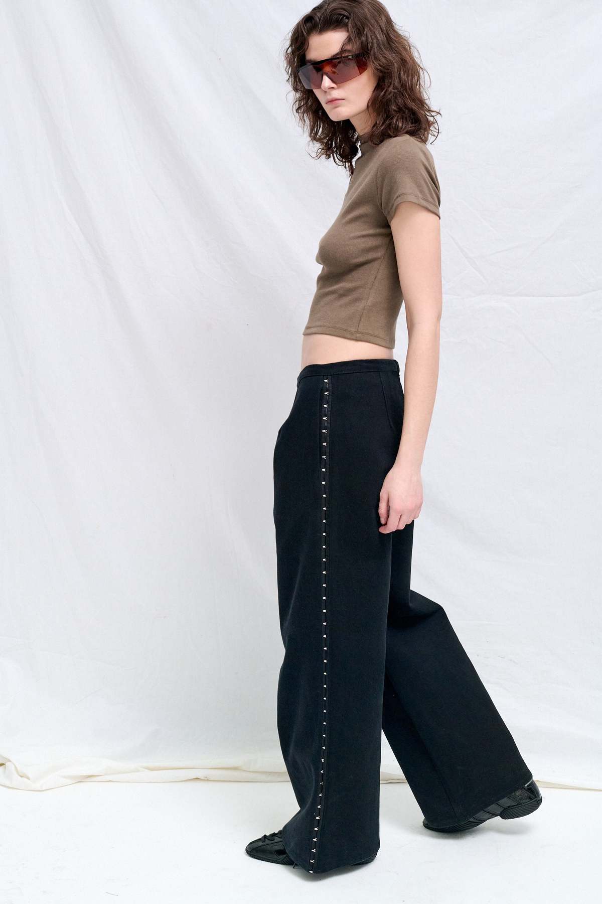 Assembly Black Denim Side Hook Clean Pant Pants - Image 2 of 6