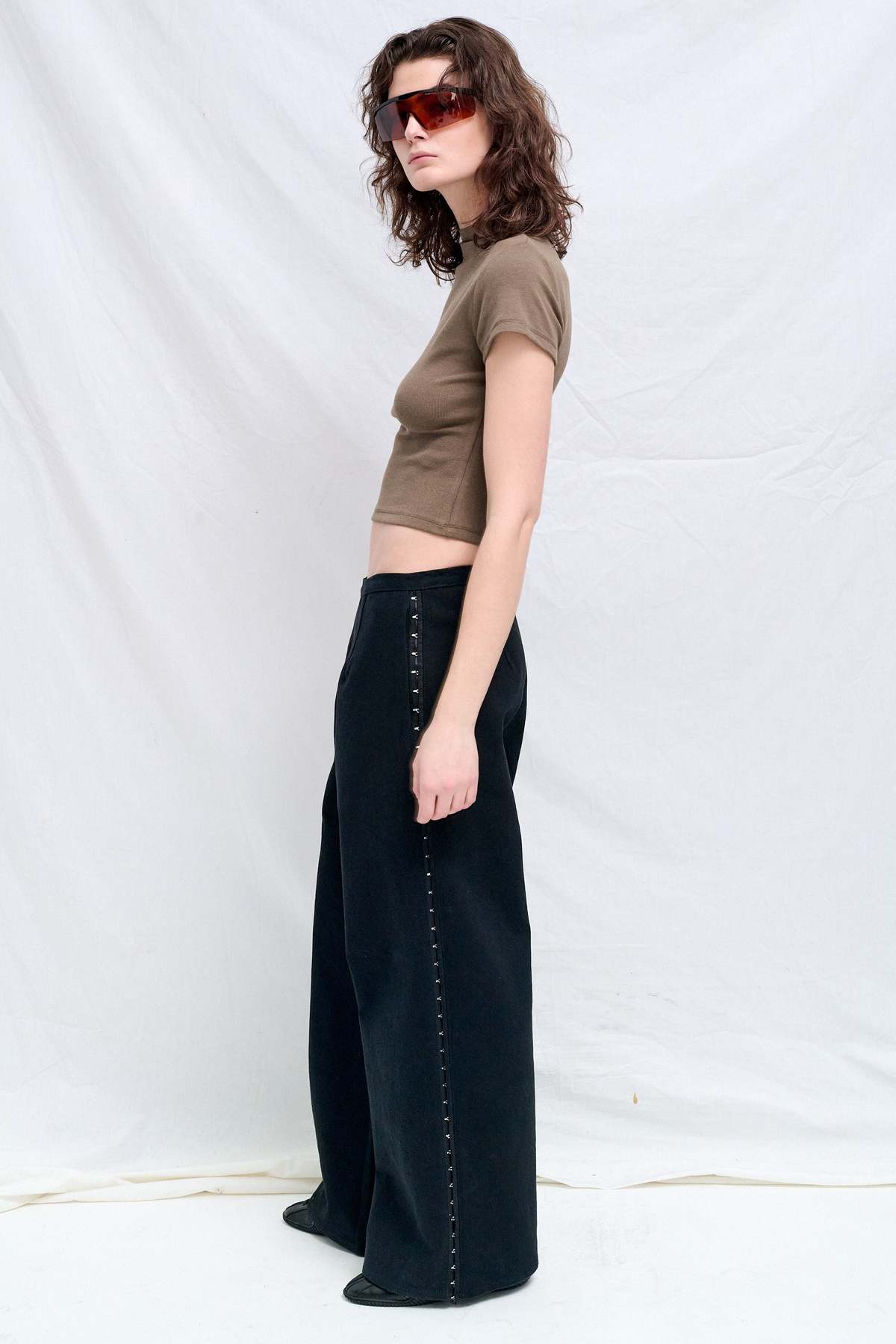 Assembly Black Denim Side Hook Clean Pant Pants - Image 4 of 6