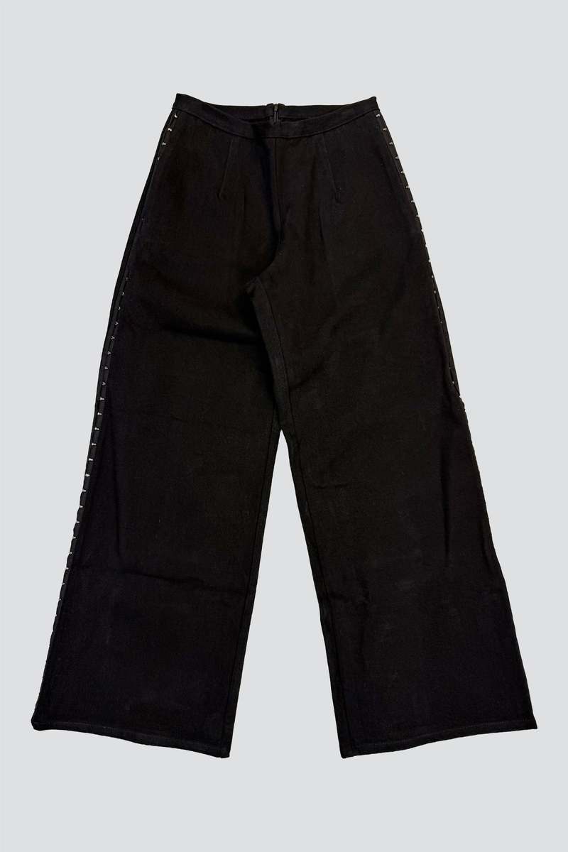 Assembly Black Denim Side Hook Clean Pant Pants