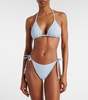 Hunza G Gina Beaded Bikini - Metallic Ice Blue - Thumbnail 2
