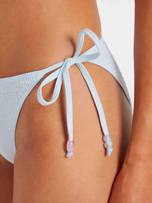 Hunza G Gina Beaded Bikini - Metallic Ice Blue