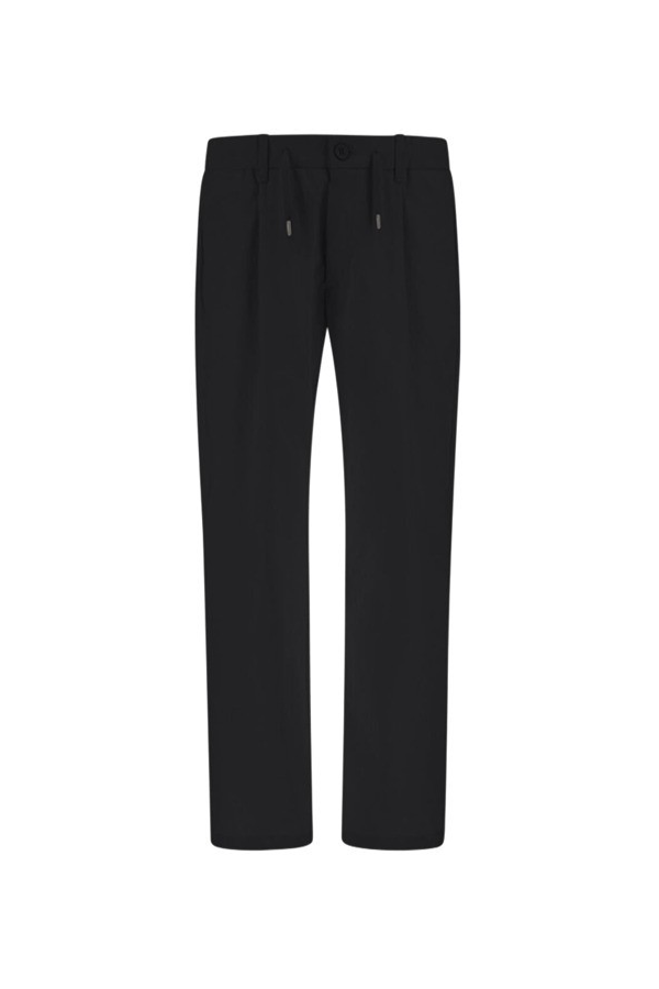 Herno Versatile Black Trousers With Elastic Waistband - Black