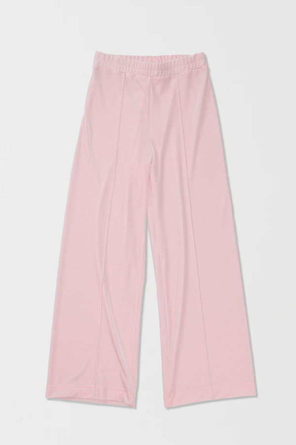 Simone Wild Velvet Top Stitched Pants - Blush