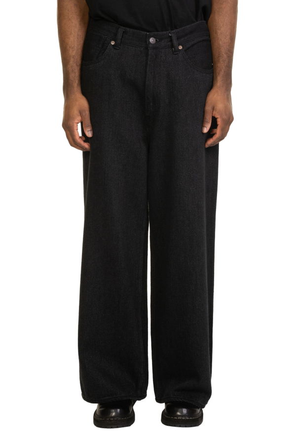 Etat Black On Both Sides Wide Denim Jeans