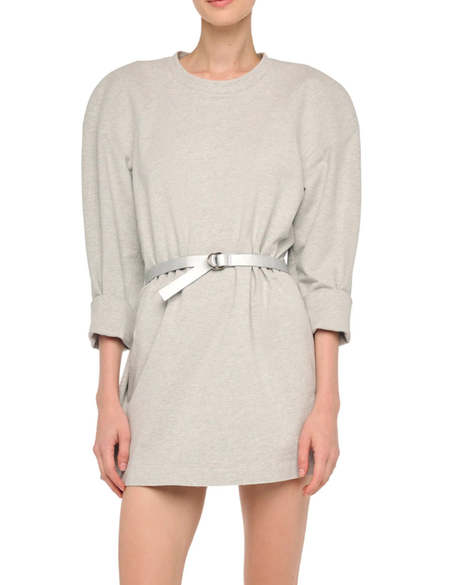 Norma Kamali Crewneck 3/4 Sleeve Dress - Black | Garmentory