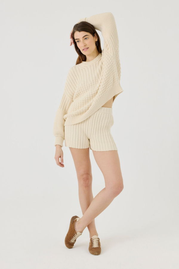 The Knotty Ones Pilnatis Oat Cotton Shorts