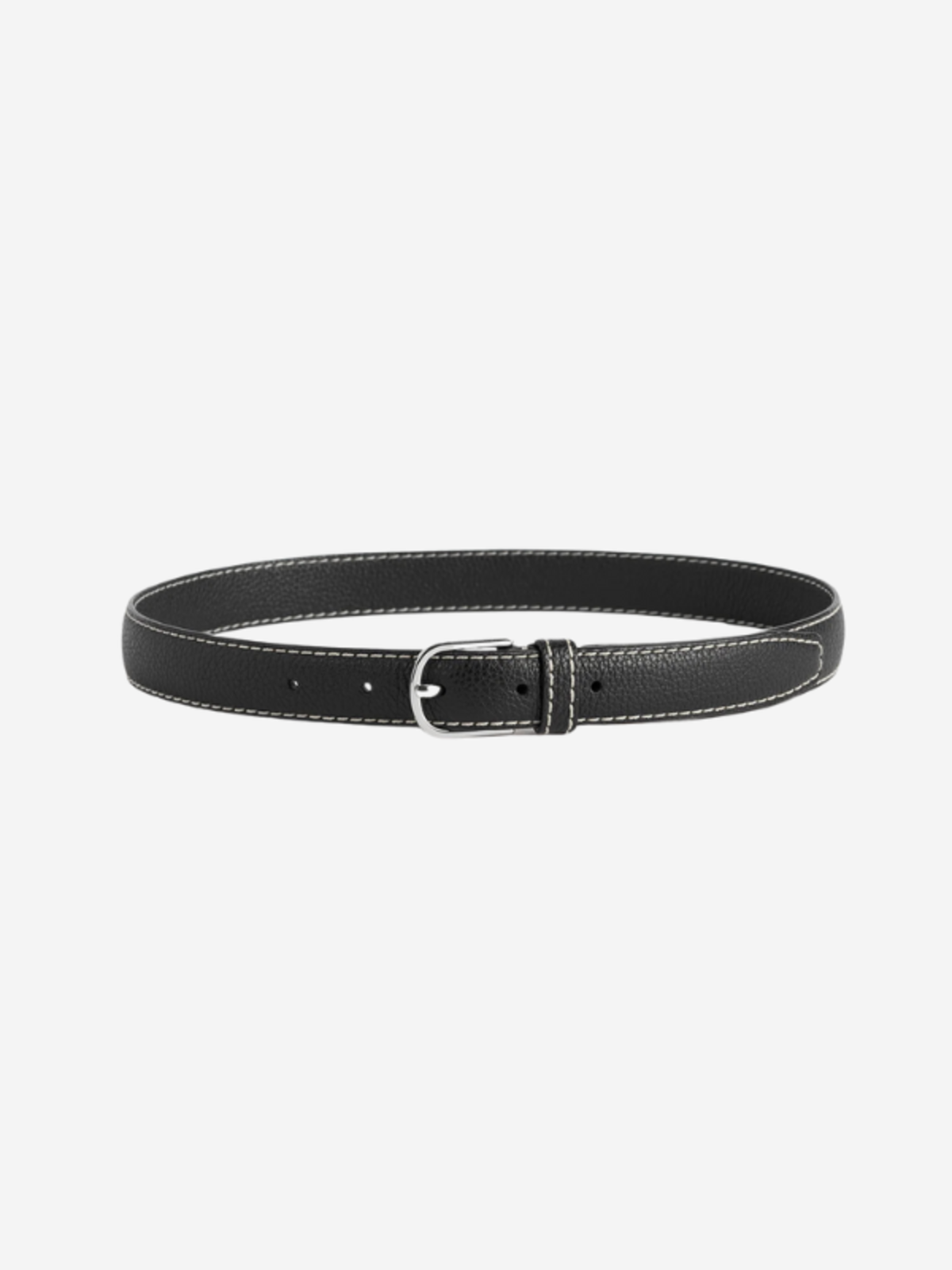 Totême Slim Grained Leather Belt - Black - Image 3 of 4