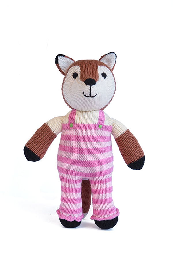 Melange Collection Fox in Dungarees Plush Toy