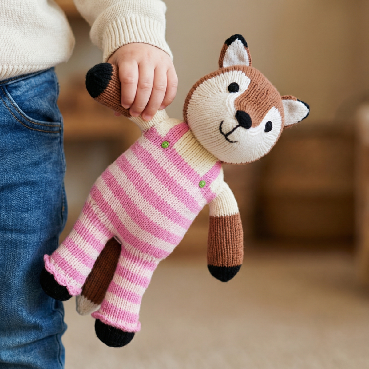 Melange Collection Fox in Dungarees Plush Toy - Image 4 of 4