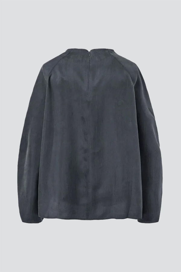AMOMENTO Charcoal Raglan Cupro Top