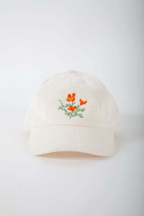 Gravel & Gold Poppy Cap - Cream Gravel & Gold Poppy Cap - Cream