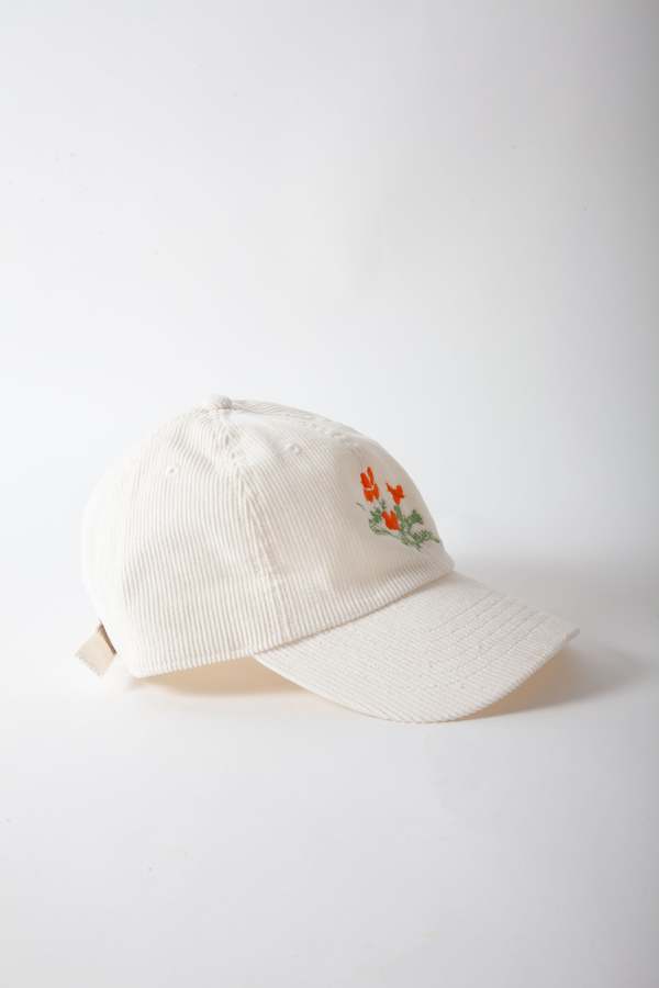 Gravel & Gold Poppy Cap - Cream