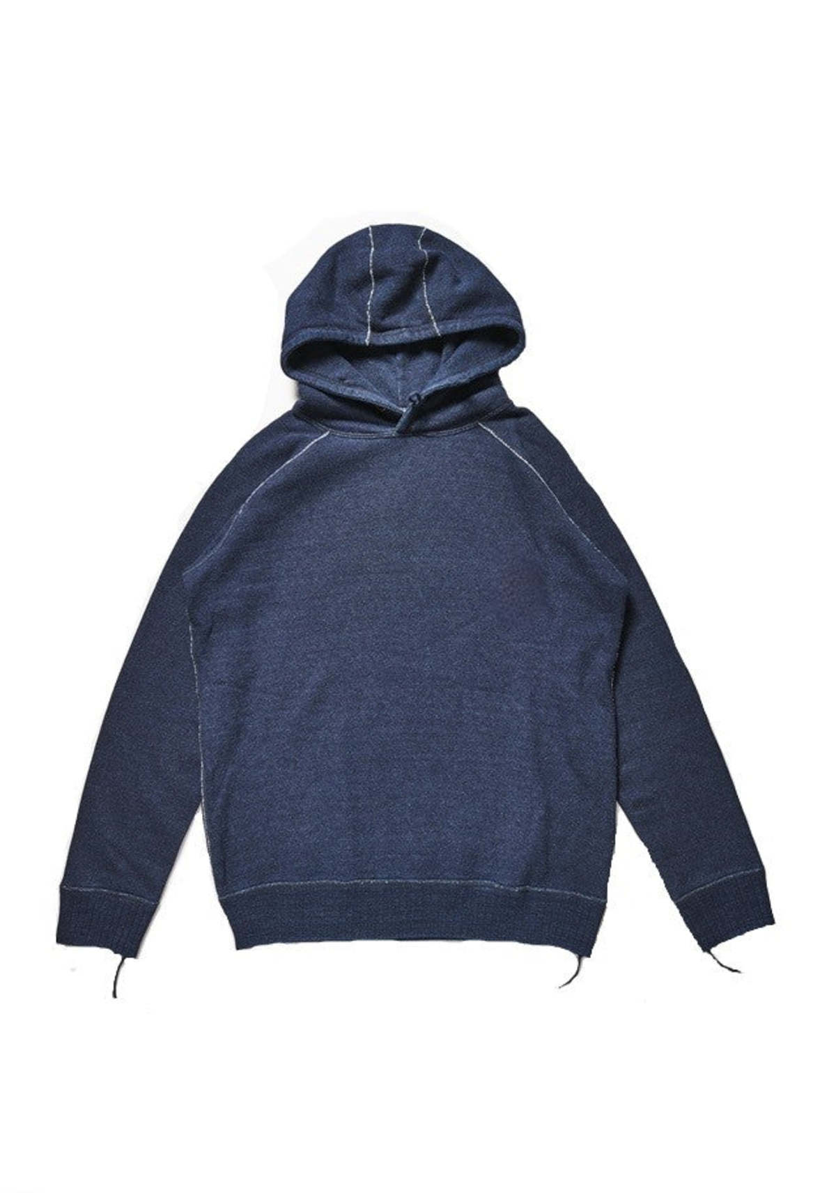 Pure Blue Japan 5410-ID Knitted Hoodie - Indigo - Image 1 of 9