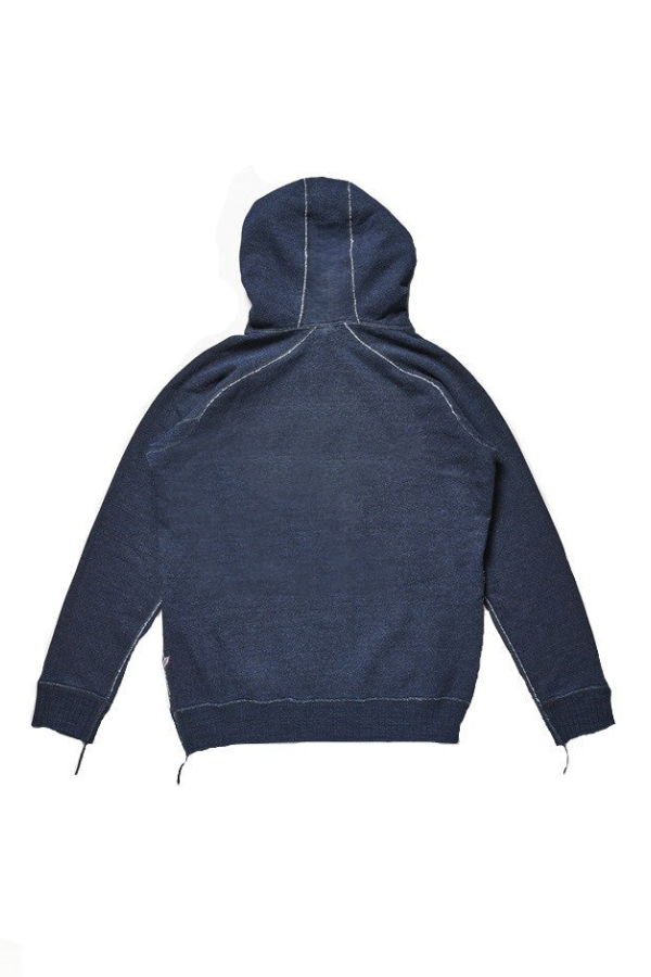 Pure Blue Japan 5410-ID Knitted Hoodie - Indigo