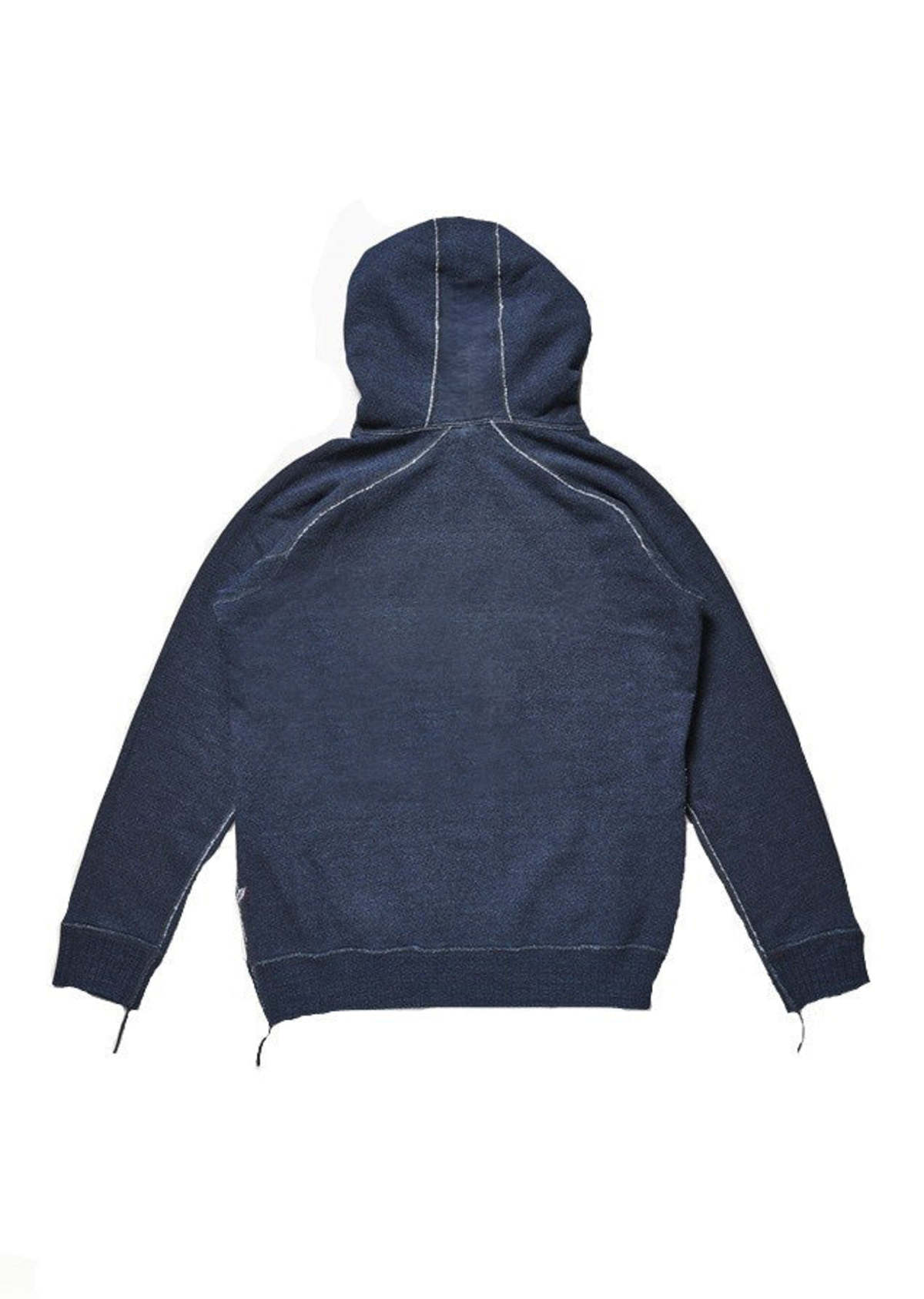 Pure Blue Japan 5410-ID Knitted Hoodie - Indigo - Image 2 of 9