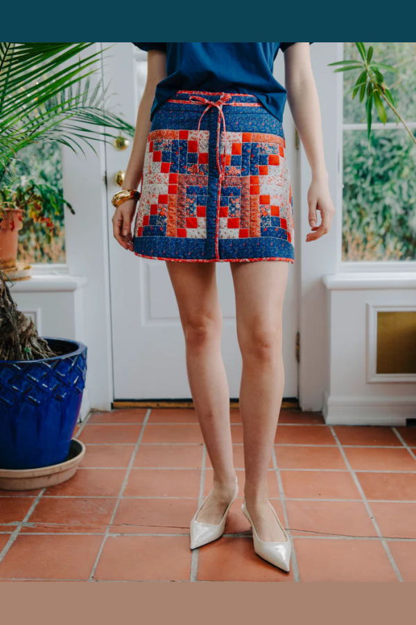 Love The Label Louise Mini Skirt - Blue Multi