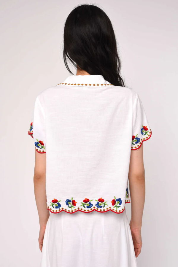 Love The Label Vera Top - May Morris Embroidery