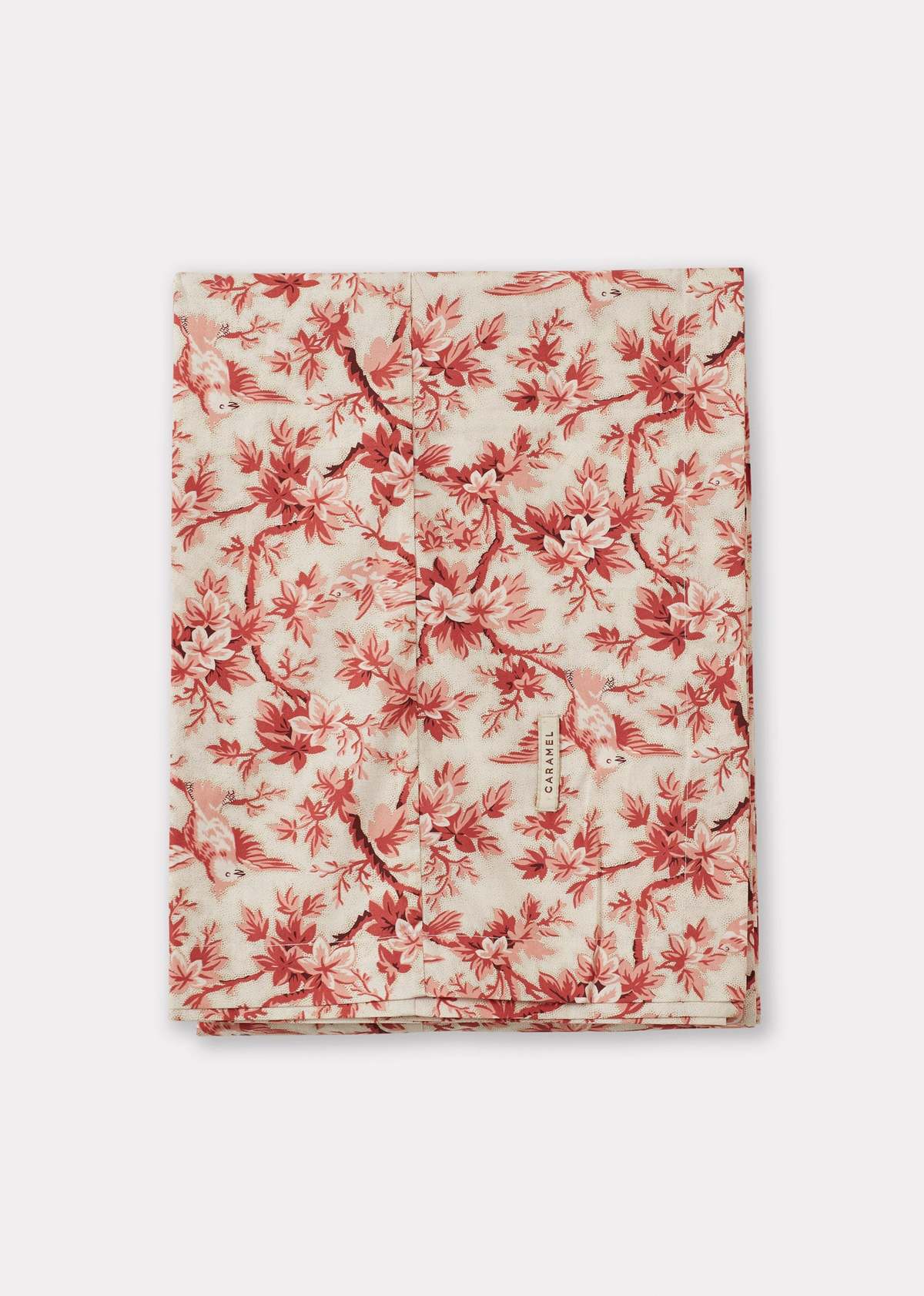 Caramel Cotton Tablecloth - Pink Tree Top Print - Image 1 of 2