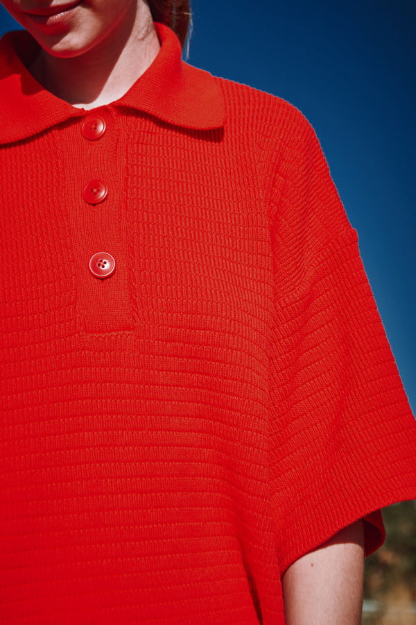 L'ENVERS Lili Oversize Polo Shirt in Organic Cotton