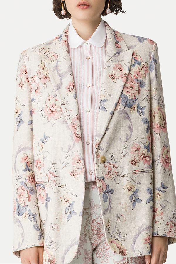 Forte Forte Peonia Linen Jacket Blazer - Peonia