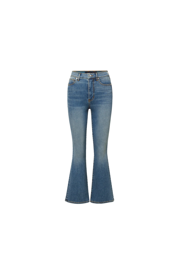 Veronica Beard Carson High Rise Ankle Flare Jeans - French Kiss