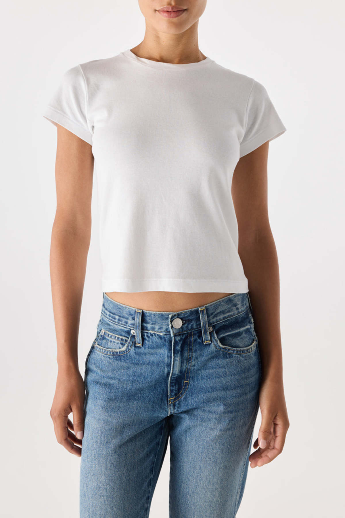 amo denim Jade Tee - White - Image 1 of 4