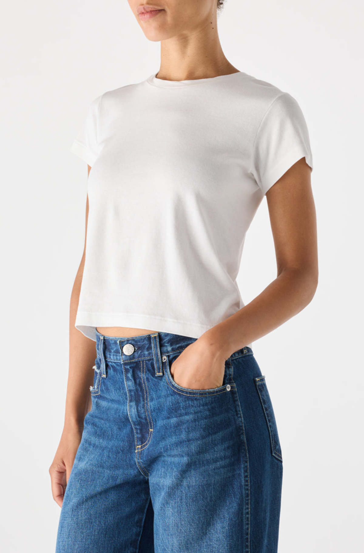 amo denim Jade Tee - White - Image 2 of 4