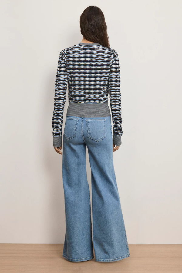 Veronica Beard Cambria Cardigan - Blue Jay Multi