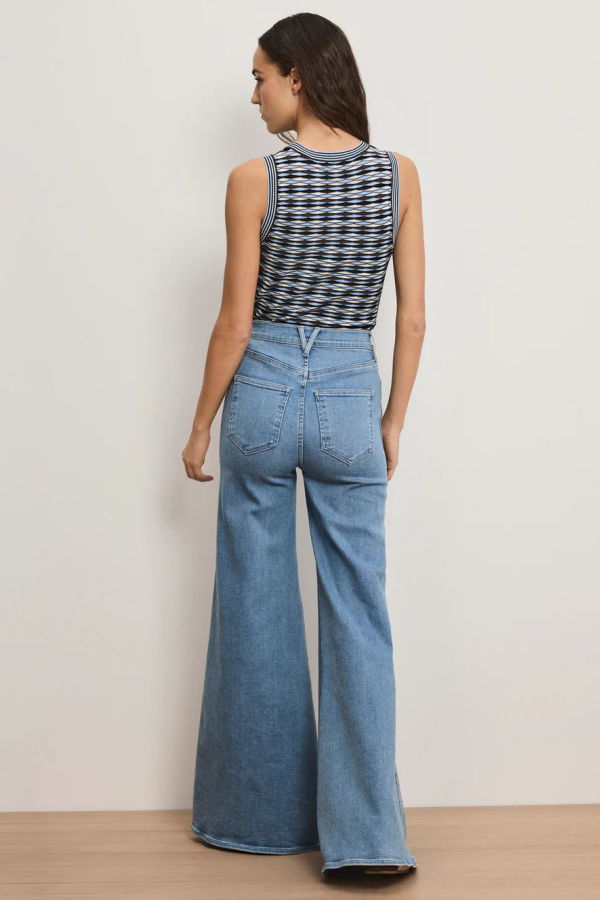 Veronica Beard Cropped Jerrel Knit Tank - Blue Jay Multi