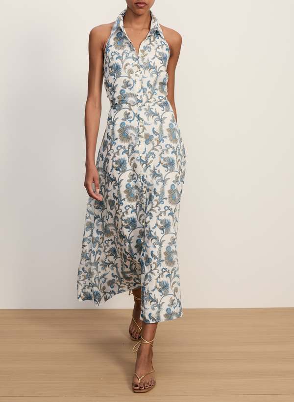 Veronica Beard Mackey Dress with Smocking Dress - Dove Multi