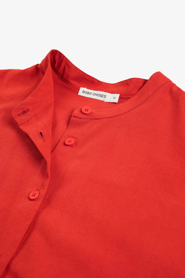 Bobo Choses Contrast Trim Puff Sleeve Shirt