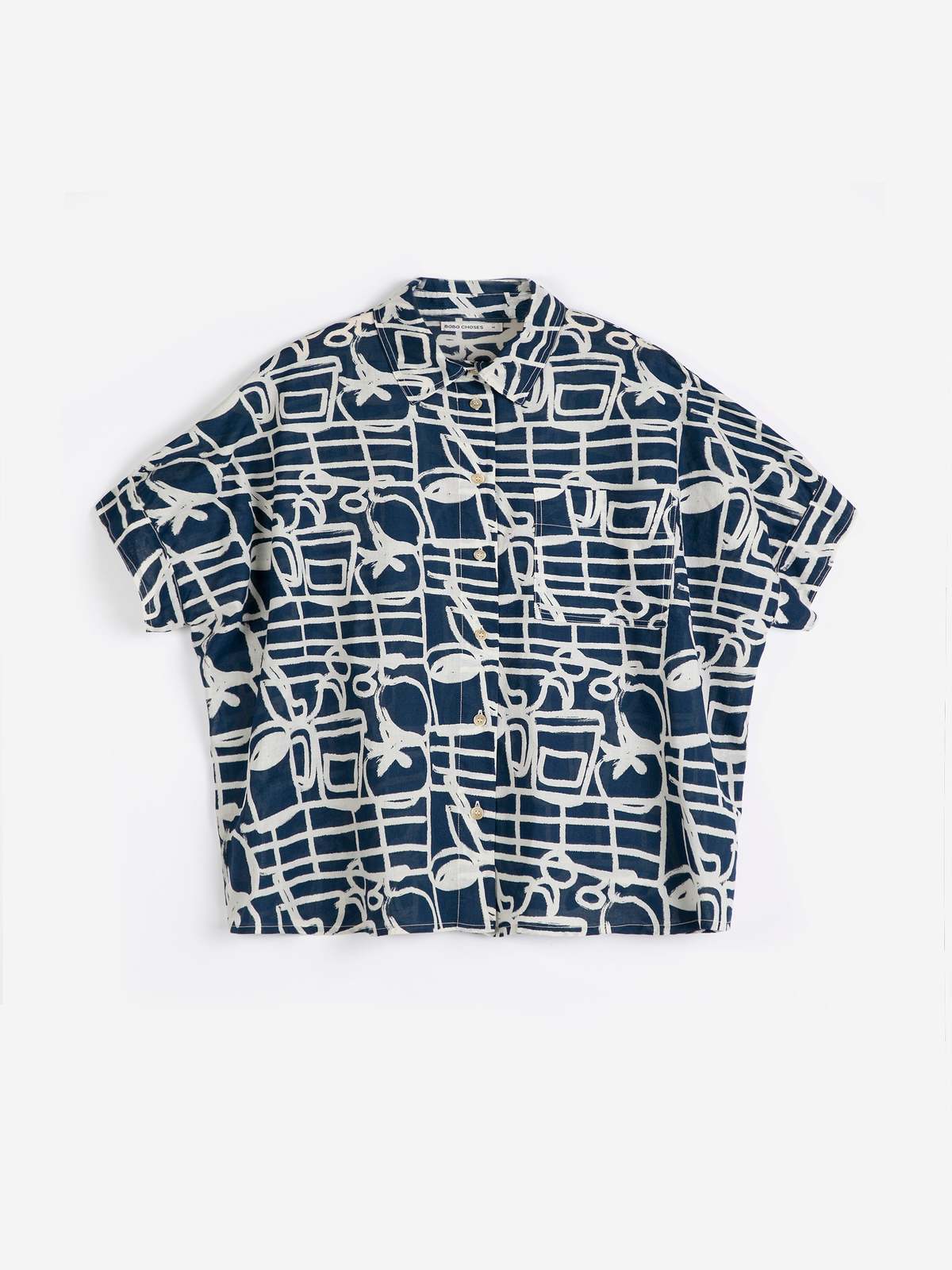 Bobo Choses Cookery Festival Pattern Oversize Shirt - Image 1 of 2