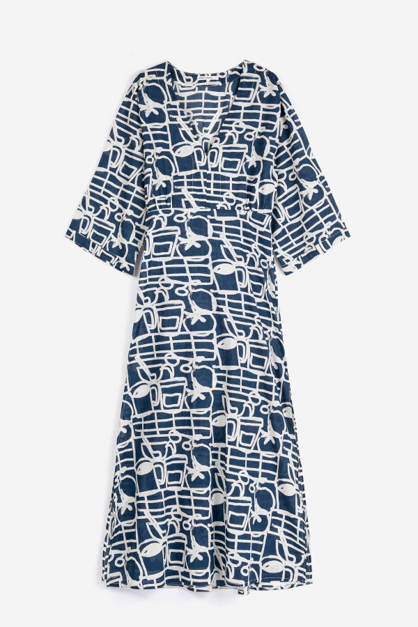 Bobo Choses Cookery Festival Pattern V-Neck Dress