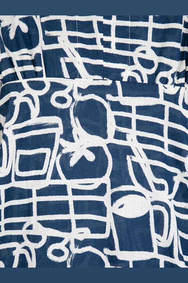 Bobo Choses Cookery Festival Pattern V-Neck Dress