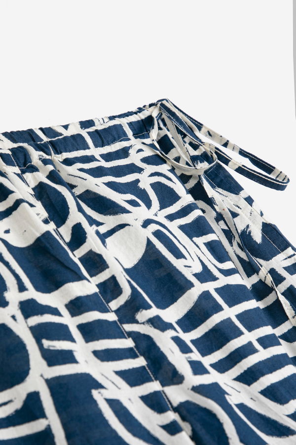 Bobo Choses Cookery Festival Pattern Wide Leg Trousers - Navy