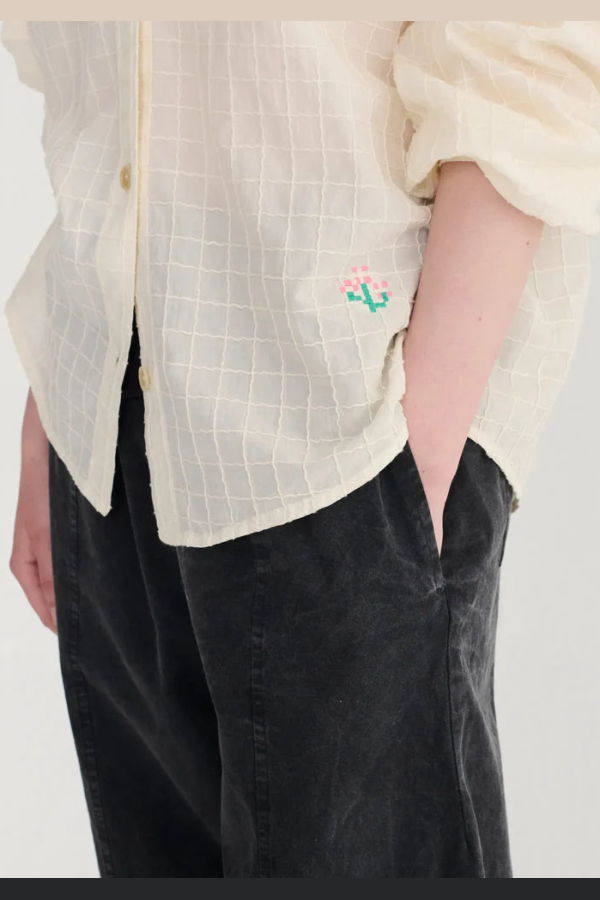 Bobo Choses Organic Cotton Square Collar Blouse