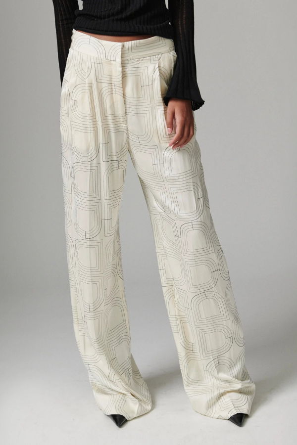 Day Birger et Mikkelsen Phoebe Fluid Viscose Stitch Trousers - Jet Stream