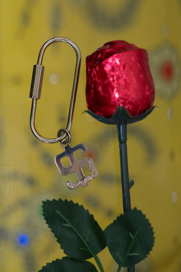 LL, LLC Dollar Sign Keychain - Brass