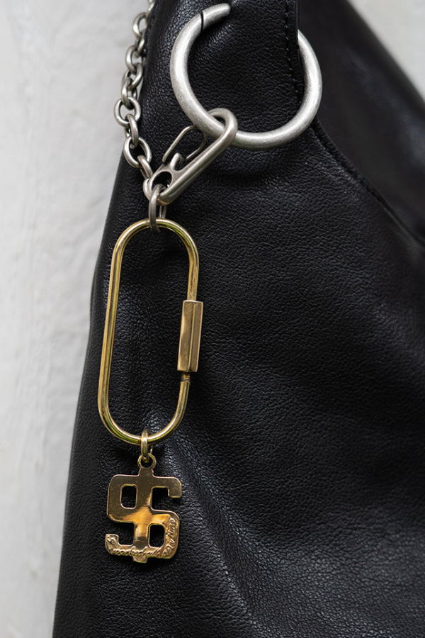 LL, LLC Dollar Sign Keychain - Brass