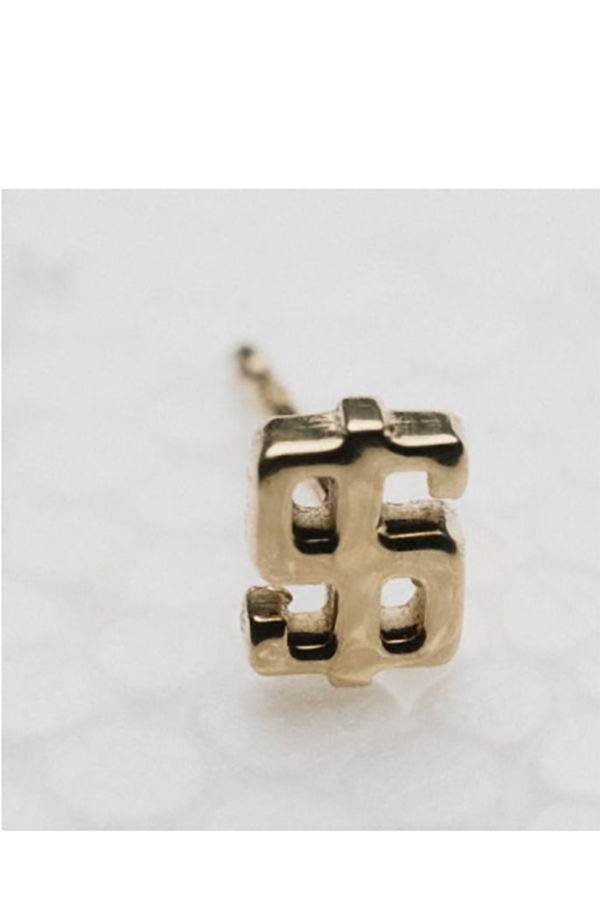 LL, LLC Dollar Sign Stud Earring - Sterling Silver