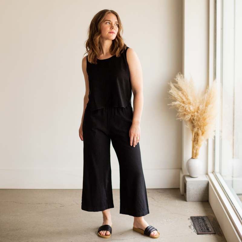 me and arrow Wide Pant - Black