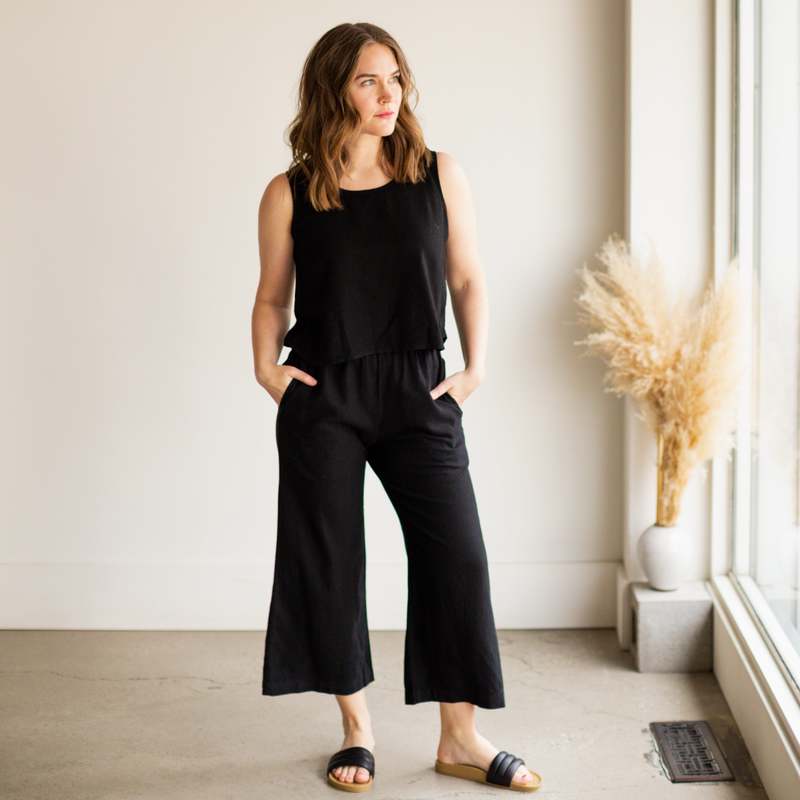 me and arrow Wide Pant - Black