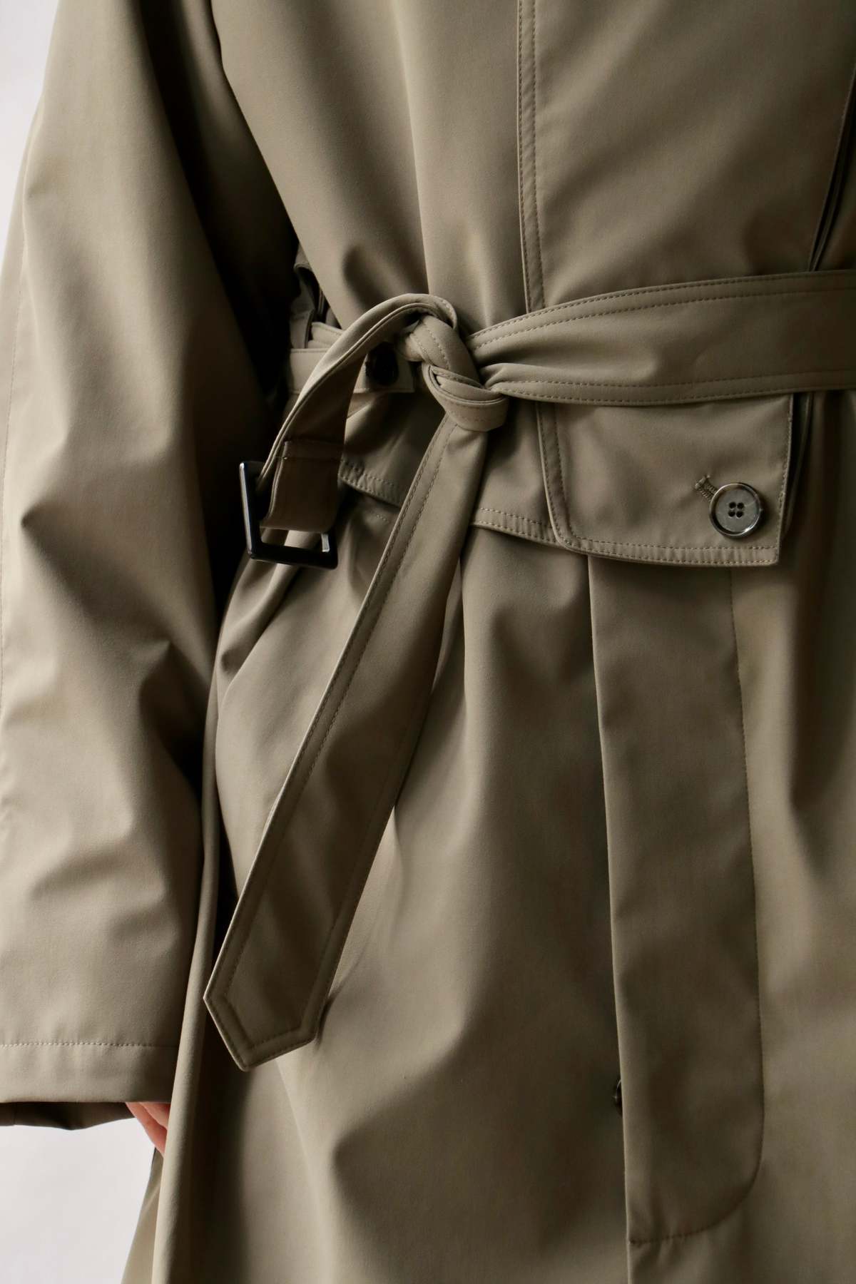 Tibi Double Collar Frank Trench Coat - Dark Hazelnut - Image 7 of 7