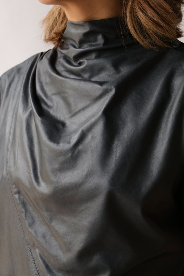 TWP Mock Neck Tee Top - Midnight