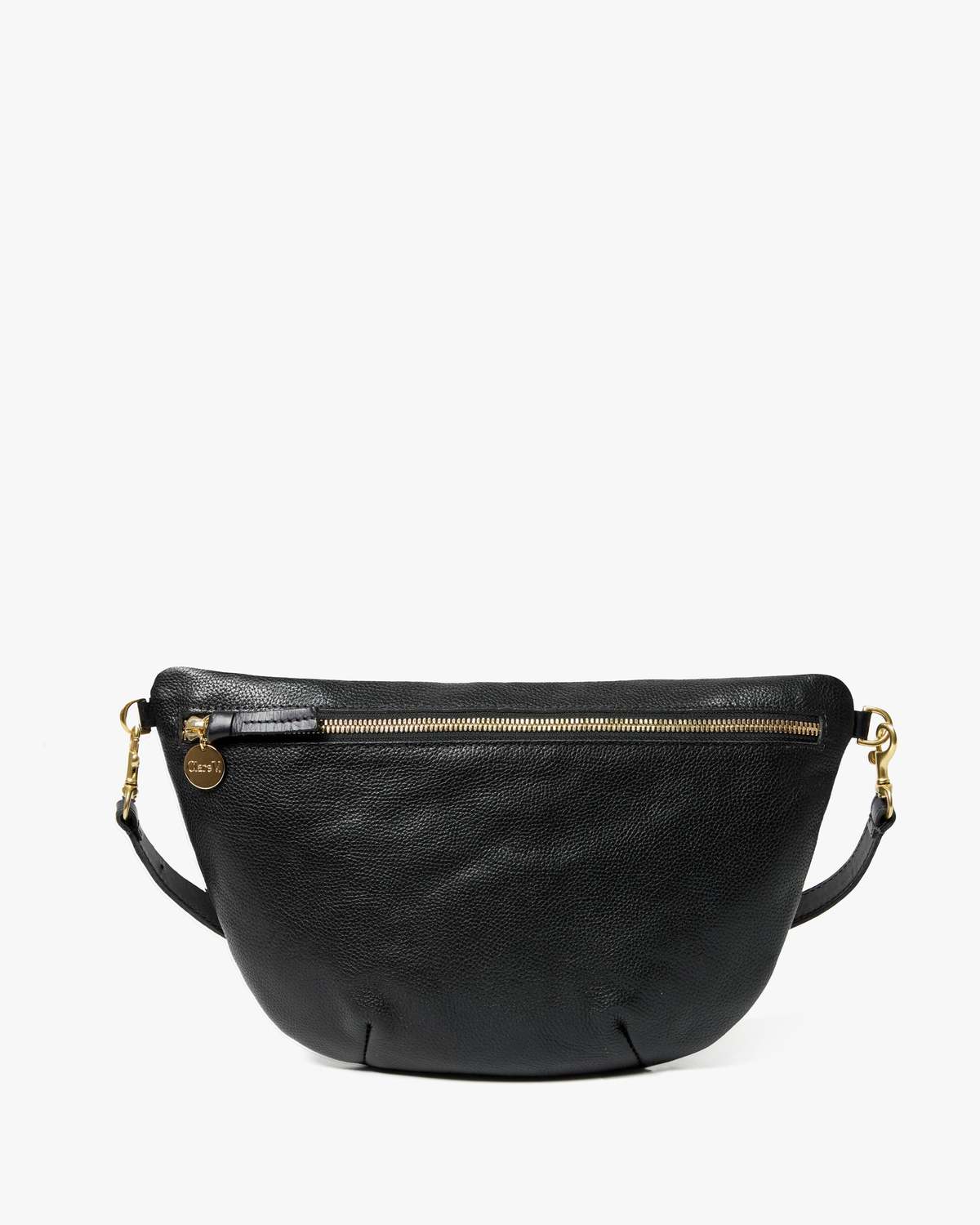 Clare V. Grande Fanny Bag - Black Petit Caviar - Image 1 of 3