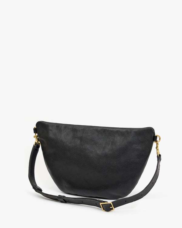 Clare V. Grande Fanny Bag - Black Petit Caviar